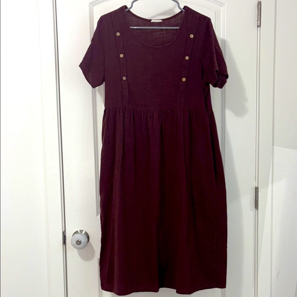 Stylish Burgundy Dress